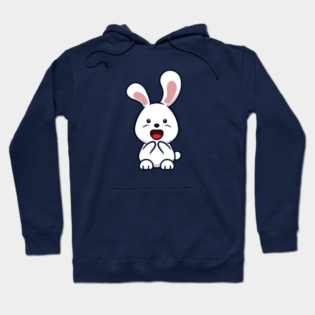 cute bunny cartoon Hoodie by garistipis